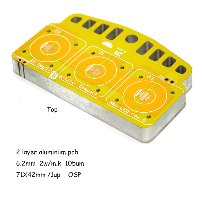 Circuit imprimé en aluminium à 2 couches